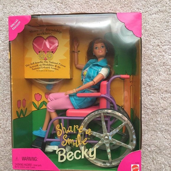 Mattel Barbie Becky Share A Smile Wheelchair Mattel1996